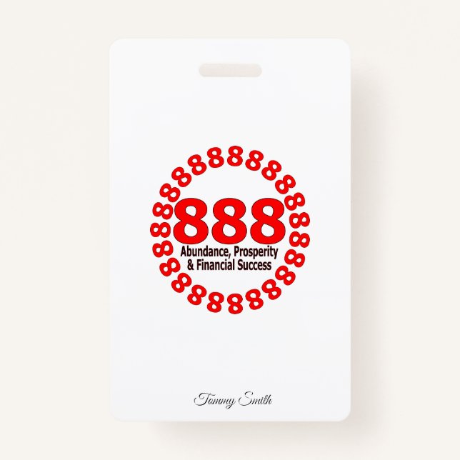 Badge Elégant 888 Angel Numéro Carte d'invitation (Devant)