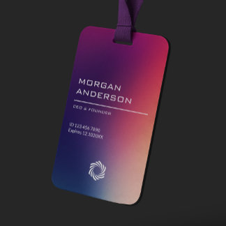 Badge Élégant dégradé de couleurs ombré professionnel mo