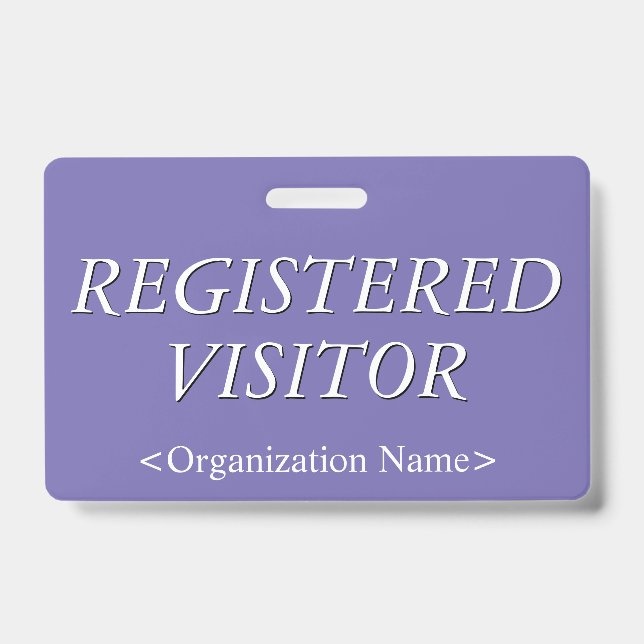 Badge Élégant insigne "VISITEUR INSCRIT" (Front)