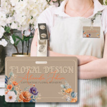 Élégant Kraft Rustique Bohème Design Floral Emboss