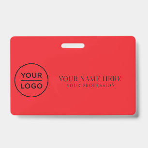 Badge Élégant logo personnalisé employé simple
