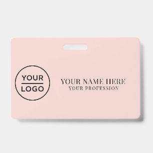 Badge Élégant logo personnalisé employé simple