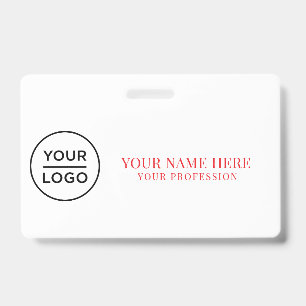 Badge Élégant logo personnalisé employé simple