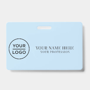 Badge Élégant logo personnalisé employé simple