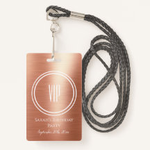 Élégant Rose Gold Foil Anniversaire de fête VIP Ac
