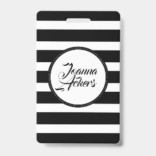 Badge Élégantes Tailles Noir Et Blanc