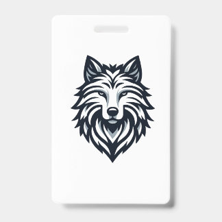 Badge Emblème du loup solitaire
