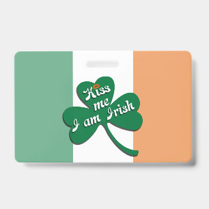 Badge Embrasse-moi Je suis irlandais