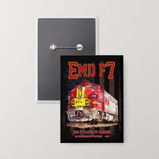 Badge EMD F7 Santa Fe Warbonnet with American Flag.