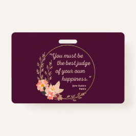 Badge Emma De Jane Austen Citation I - Style Cute