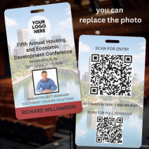Emplacement Photos Remplaçables QR Logo Conférence