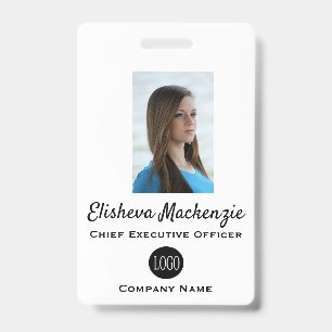 Badge Employé avec Pince Étiquette de Nom Personna