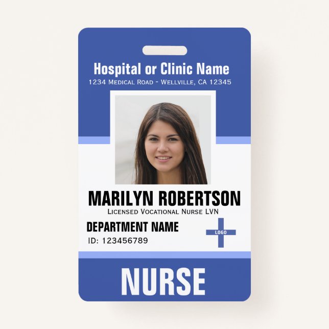 Badge Employé de clinique personnalisée (Devant)