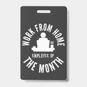 Badge Employé du mois travaillant à domicile