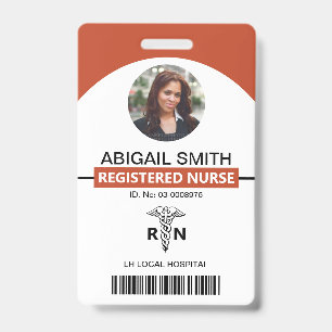 Badge employé infirmière diplômée hôpital caducée photo