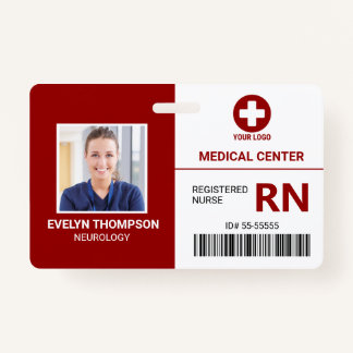 Badge Employé Médicale de l'hôpital - ID photo de l'infi