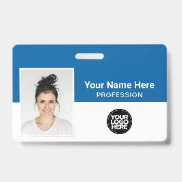 Badge Employé, nom, logo, photo ID
