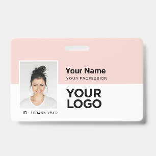Badge Employé personnalisé Barre de photo ou logo de c