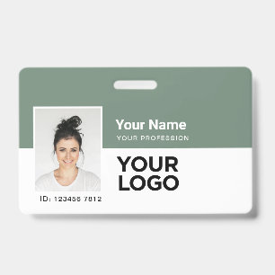Badge Employé personnalisé Barre de photo ou logo de c