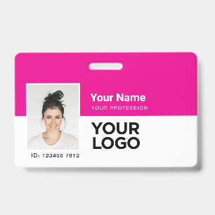 Badge Employé personnalisé   Nom du logo de la barre pho