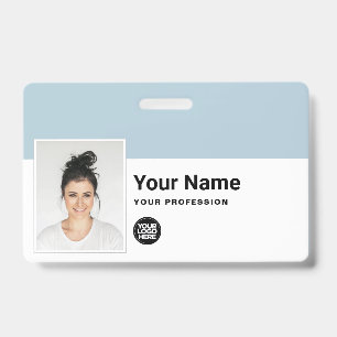 Badge Employé personnalisé - Nom du logo professionnel