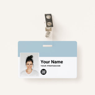 Badge Employé personnalisé - Nom du logo professionnel