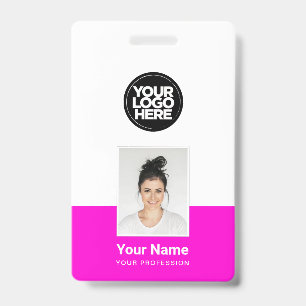Badge Employé Personnalisé - Photo, Code-Barre, Grand Lo