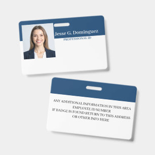 Badge Employé Personnalisé - Photo, Code-Barre, Lo