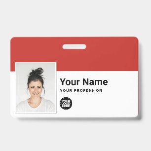 Badge Employé Personnalisé - Photo, Code Barre, Logo, No
