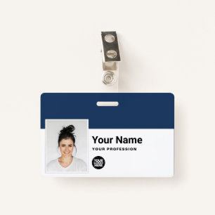 Badge Employé Personnalisé - Photo, Code Barre, Logo, No