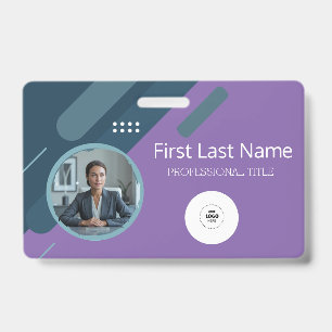 Badge Employé Personnalisé - Photo, Code Barre, Logo, No