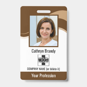 Badge Employé personnalisé, Photo, Code-barres et Logo