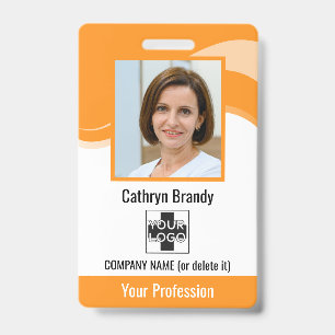Badge Employé personnalisé, Photo, Code-barres et Logo