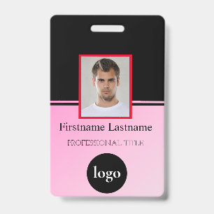 Badge Employé Personnalisé - Photo, Code-Barres, L