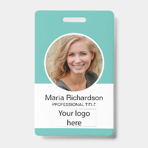 Badge Employé personnalisé, Photo, Code-barres, Lo