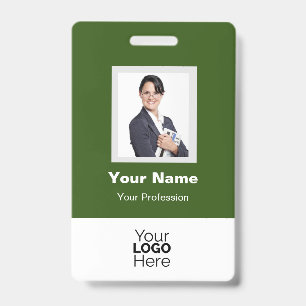 Badge Employé Personnalisé Photo, Code QR, Logo, B