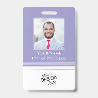 Badge Employé personnalisé, Photo, Nom, Fonction, Logo,