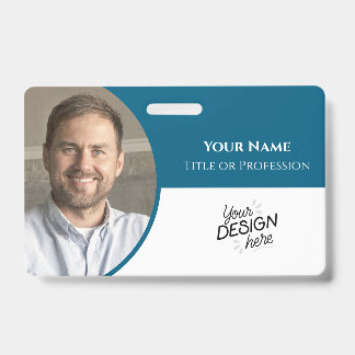 Badge Employé personnalisé, Photo, Nom, Titre, Logo, Cod