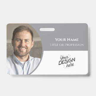 Badge Employé personnalisé, Photo, Nom, Titre, Logo, Cod
