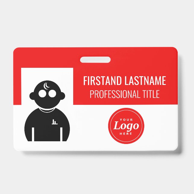 Badge Employé rouge (Face)
