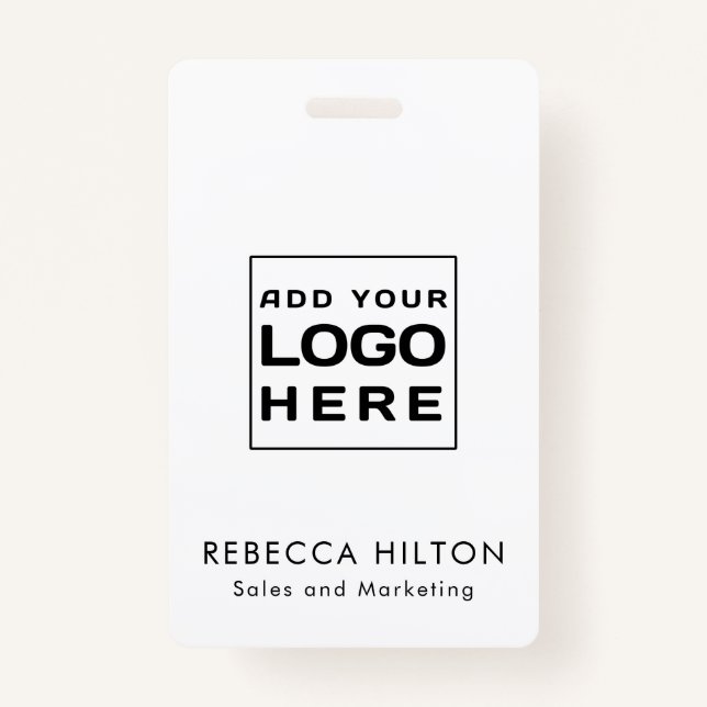 Badge Employés du logo de l'entreprise Personnalisation  (Devant)