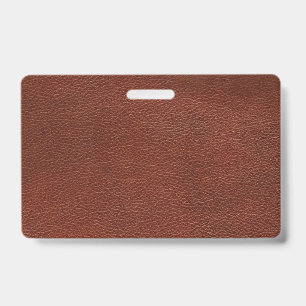 Badge en cuir plastique - Horizontal