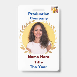 Badge en feuille d'or blanc