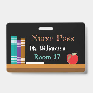 Badge en plastique de infirmière de tableau noir p