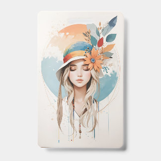 Badge en plastique - Vertical