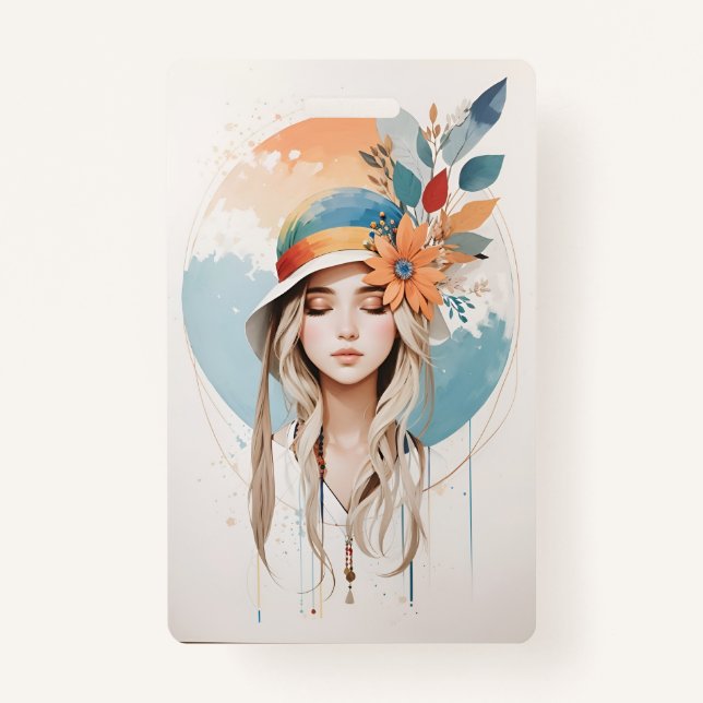 Badge en plastique - Vertical (Devant)