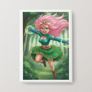 Badge Enchanted Forest Sprint – Anime Fantasy Character 
