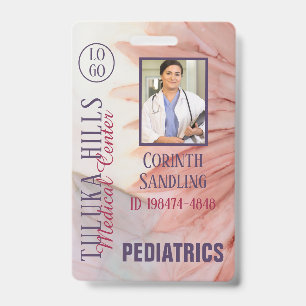 Badge Encres Medica Photo ID Pretty in Pink