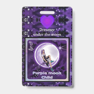 Badge Enfant de la lune violette