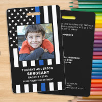 Enfant ID Photo personnalisée Agent de police étud